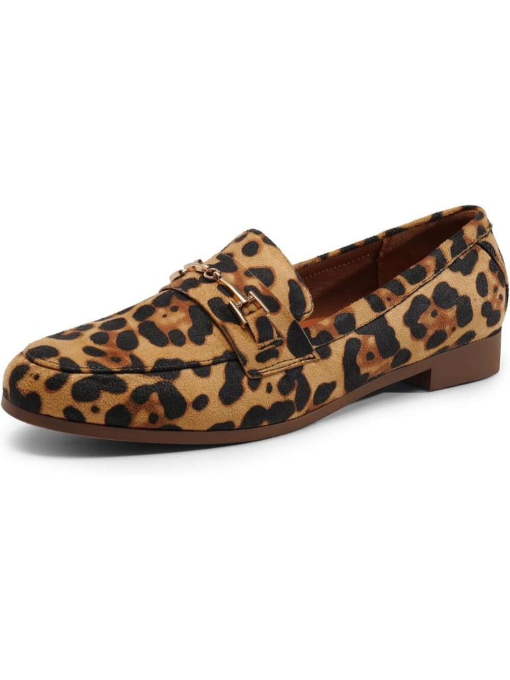 DREAM PAIRS Women's Leopard Comfortable Classic Office Work Flat Loafer Shoes